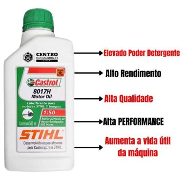 Imagem de Kit Com 2 Unidades De óleo 2 Tempos Castrol Stihl 500ml