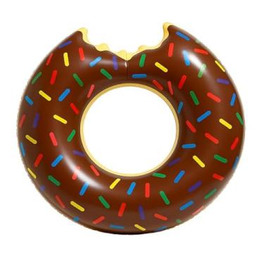 Imagem de Boia Donut's Cintura Inflável Rosquinha Piscina Adulto/Infantil Marrom