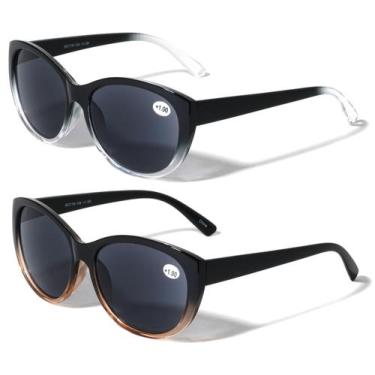 Imagem de Óculos de sol de leitura V.W.E. Outdoor Women, 2 pares +1,50 leopard
