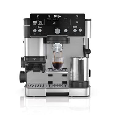 Imagem de Ninja Luxe Café Essential Series, máquina de café expresso e máquina de café com gotejamento, moedor integrado, manuseamento assistido, espumador mãos livres, para cappuccinos e lattes, laticínios ou