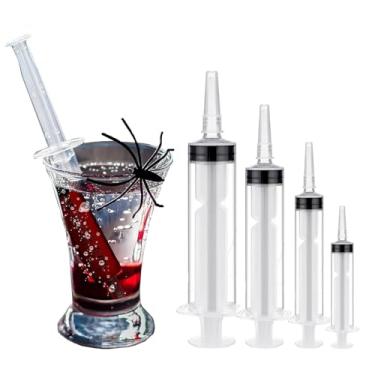 Imagem de Pacote com 4 doses de geleia de festa de Halloween, recipiente de 10 ml, 20 ml, 45 ml, 60 ml, com tampa, perfeito para copos de plástico para shot e Natal