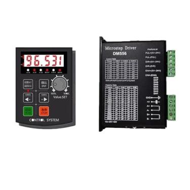 Imagem de Kit de controlador de motor CNC HF020, visor de cinco dígitos, 85 kHz + driver de motor DM556/DM542 DC24V-50V para motor de passo NEMA17/23/34 (HF020 e DM556)