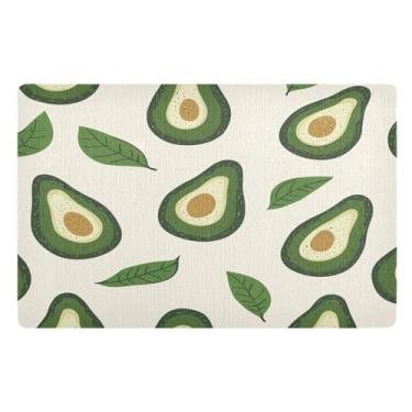 Imagem de STAYTOP Tapete de porta verde abacate para entrada externa 81 x 50 cm, tapete de boas-vindas para uso externo/interno, tapetes de banho fofos, capacho frontal antiderrapante para entrada, pátio, áreas