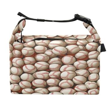 Imagem de Lancheira para mulheres, homens, lancheira isolada, reutilizável, lancheira para escritório, piquenique, atividades ao ar livre, fundo de bolas de beisebol