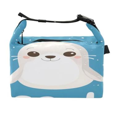 Imagem de STAYTOP Lancheira fofa com selo de desenho animado com fivela, lancheira isolada para meninos e meninas, lancheira térmica para trabalho escolar