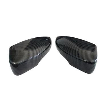 Imagem de Capas de espelho retrovisor lateral na cor fibra de carbono, compatíveis com Ford Kuga Escape C520 EcoSport 13-18 Focus 3 MK3 SE ST RS EUA(Black)