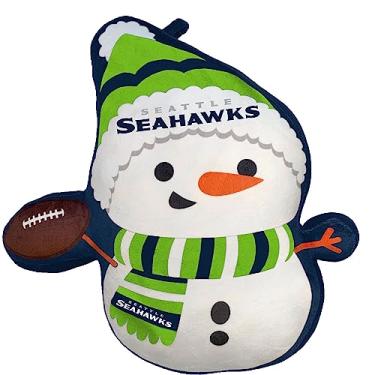 Imagem de Almofada de pelúcia Seattle Seahawks Holiday Snowman