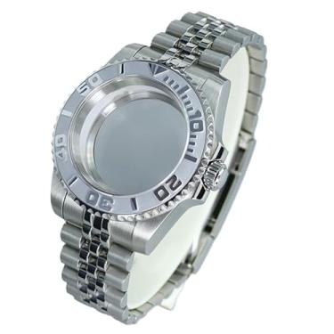 Imagem de FEIYASHI Caixa de relógio de vidro safira de luxo para NH35 NH36 substituição 28,5 mm movimento de relógio de aço inoxidável peça de reparo de iate, tampa inferior de vidro 2, For NH35/34/36/38