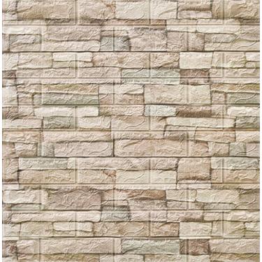 Imagem de Autocolantes de Parede Espuma PE 3D com Padrão Tijolo Cerâmica Pedra ou Painéis em Forma Papel para Quarto Cozinha Sala Estar - Decoração