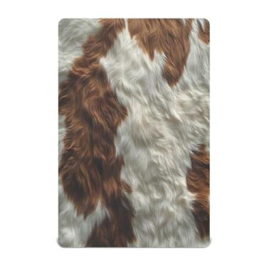 Imagem de STAYTOP Lençóis de berço com textura de vaca para meninos e meninas, lençol com elástico para berço padrão e colchão infantil, de microfibra supermacia, 99 × 69 × 5 cm