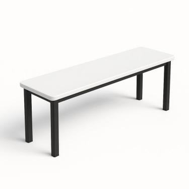 Imagem de Banco Refeitorio 170X30x47 Branco 4 Lugares - Geeb Work