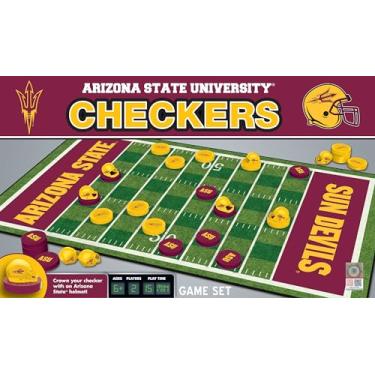 Imagem de Masterpieces Jogo de tabuleiro de damas oficialmente licenciado pela NCAA Arizona State Sun Devils para famílias e crianças a partir de 6 anos