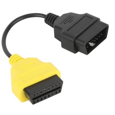 Imagem de Generic Conector de Cabo de Diagnóstico OBD2 Adaptador de Ferramenta de Digitalização Confiável Adequado para Scanner Fiat ECU, Fácil Uso Com Conector Amarelo, Compatível Com Ajuste de Substituição