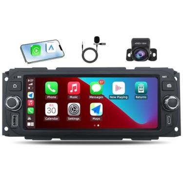 Imagem de Rádio estéreo de carro para Jeep Wrangler 2003-2006: (2 + 32 G) Substituição de tela sensível ao toque HD com tela sensível ao toque sem fio CarPlay Android Auto 5GWIFI FM SWC GPS