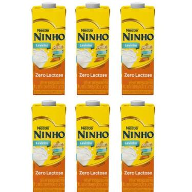 Imagem de Kit 6 Leite Ninho Zero Lactose Semidesnatado Levinho 1L - NINHO (Nestl