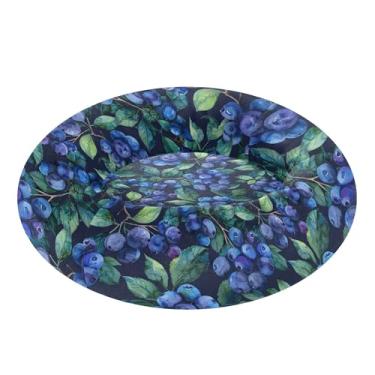 Imagem de SEHANY Cama fofa para cachorro de rosquinha de mirtilo, removível e lavável, pequena cama redonda para gatos, fofa, super macia, confortável para animais de estimação com fundo antiderrapante para