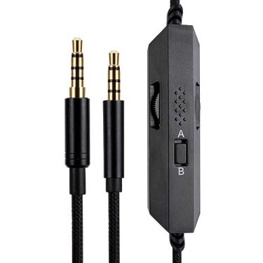 Imagem de UNCLE LIGHT Cabo de substituição G PRO X G233 G433 G PRO, compatível com fones de ouvido para jogos Logitech G PRO X G233 G433 G PRO, cabo auxiliar de fones de ouvido de 3,5 mm, mudo em linha