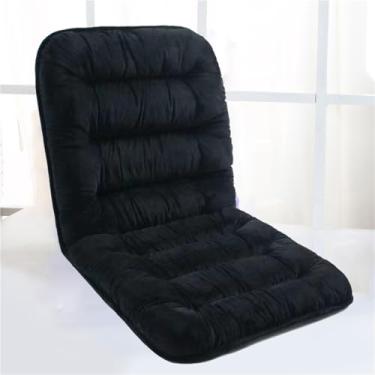 Imagem de Almofada macia para cadeira de encosto alto, antiderrapante, almofada de assento de uma peça, almofadas de cadeira de balanço espessas de pelúcia com laços, almofadas de substituição para assento