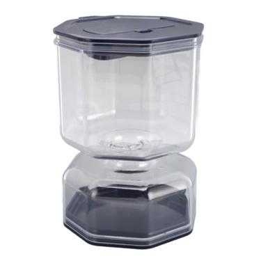 Imagem de Cryfokt Recipiente Multifuncional para Picles e Ampulheta de Azeitona, Recipiente Dobrável para Armazenamento e Temporizador de Cozinha, Material Plástico, Peso de 269g (Estilo1 (madeira de