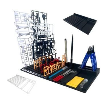 Imagem de Yaroocvn Caixa de armazenamento faça você mesmo, prateleira de peças de plástico para figuras de ação Gundam, organizador de acessórios (1 peça)