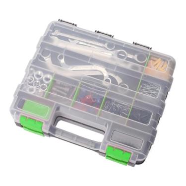 Imagem de Organizador de caixa de ferramentas, organizador transparente de 34 compartimentos, parafuso de armazenamento de brocas e caixa de porca, para soquete de hardware, peças pequenas, eletrônicos, contas