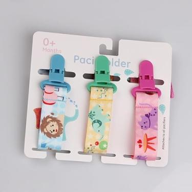 Imagem de 3 pçs/conjunto de brinquedos de corrente para chupeta de bebê, cinto antiqueda, acessórios para carrinho de bebê, clipes de chupeta, correia para alimentação infantil (15)