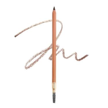 Imagem de Lápis de sobrancelha de ponta dupla para mulheres, lápis de sobrancelha impermeável de longa duração à prova de suor com carretel embutido, definição natural para iniciantes, ponta de precisão de