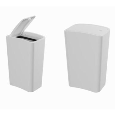 Imagem de Lixeira com Tampa Click Branco - Astra