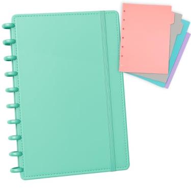 Imagem de Kit Caderno Escolar Inteligente 10 Discos com 4 Divisórias – Reutilizável, Modular, Capa Premium, Folhas Removíveis – Ideal para Escola, Faculdade, Planner e Escritório