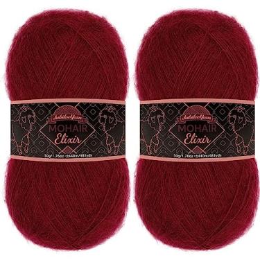 Imagem de JubileeYarn Fio de Elixir Mohair - Mistura de Lã para Bebês 50g/novelo - Manhattan - 2 novelos
