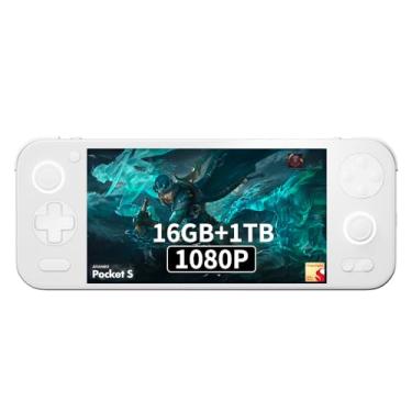 Imagem de Zestioe AYANEO Pocket S-6 polegadas 1440p console de videogame portátil Android 2560x1440 Tablet PC console de videogame Snapdragon G3x Gen 2 CPU (branco, 16 GB + 1 TB)