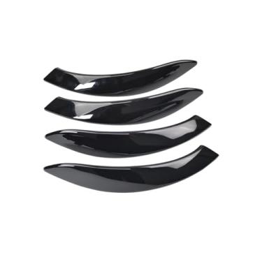 Imagem de Maçaneta interna da porta com padrão de fibra de carbono com acabamento da tampa externa compatível com BMW 3 4 séries M3 M4 F30 F34 F36 F32 F33 F80 F82 F83(Piano Black)