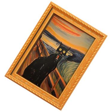 Imagem de Ímãs Para Frigorífico - Adesivos De Gato Pintura A Óleo,Ímãs Fortes Para Geladeira Com Moldura De,Para Cozinha Sala Brinquedoteca Escola Local De Trabalho Armário