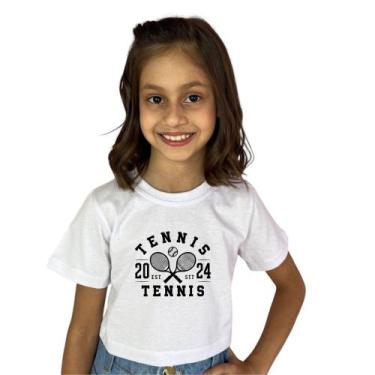 Imagem de Cropped Infantil Feminino Modinha Blogueira Cropped Estampa Da Moda - 