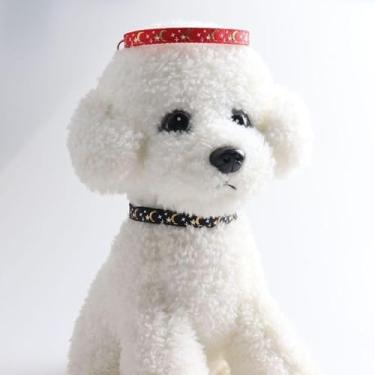 Imagem de 1 coleiras fofas para gatos com pingente de estrela da lua ajustável com estampa de frutas e coleiras de coelho com letras de sinos (melancia)