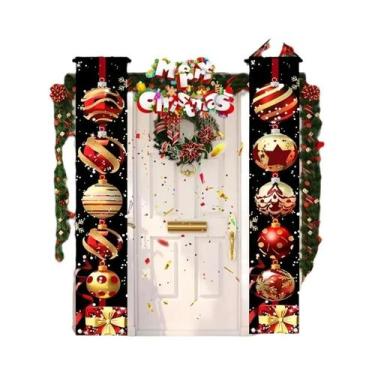 Imagem de Placa De Porta Feliz Natal Banner Plano 2D Decoração De Natal Para Pen