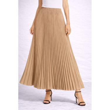 Imagem de Saia Midi Plissada Feminina Cintura Alta Elegante