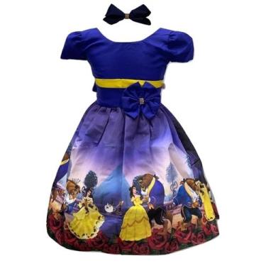 Imagem de Vestido Temático Infantil Bela E Fera Festa - Bento E Maria Moda Infan