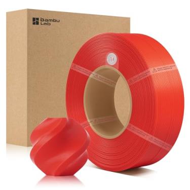 Imagem de ENOMAKER Bamboo Lab Refil de filamento básico PLA vermelho 10200 1,75 mm, filamento de impressora 3D com RFID para AMS, fácil de imprimir e para iniciantes, acabamento suave, consumíveis de impressão