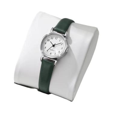 Imagem de Relógio De Pulso Feminino Com Mostrador Pequeno E Pulseira De Couro, R
