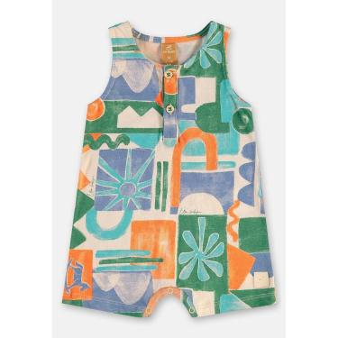 Imagem de Macaquinho Bebê com Estampa Abstrata Up Baby-Masculino