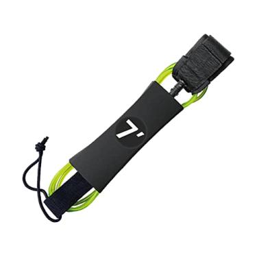 Imagem de Lljsszr Leash para Prancha de Surf, Corda Elástica Reta para Prancha de Stand Up Paddle, Alça de Pulso para Pranchas de Stand Up Paddle, Esportes Aquáticos, VERDE, 7 pés