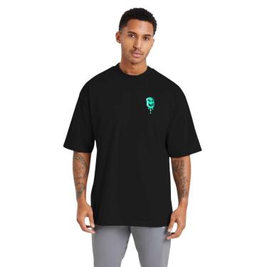 Imagem de Camiseta Oversized Estampada Masculina Algodão Conforto para Treino e Uso Diário-Masculino