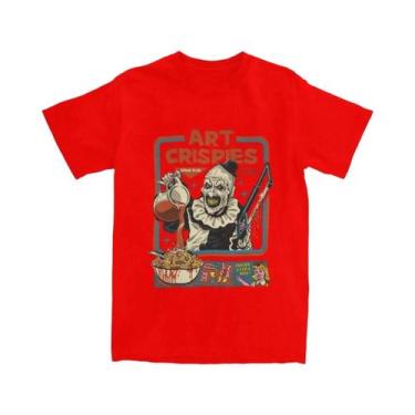 Imagem de Camiseta Unissex Retrô Com Estampa Gráfica De Palhaço De Terror Terrif