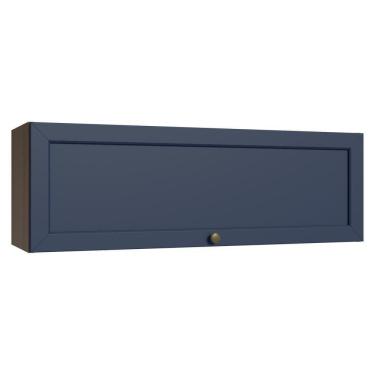 Imagem de Armário Aéreo 100 Cm 1 Porta Basculante Rustic/azul Vik Madesa Rustic/azul