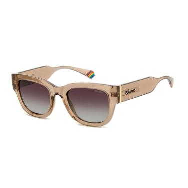 Imagem de Óculos Solar Polaroid Pld6213/s/x 10ala 51 Translúcido Lente Marrom Degradê Polarizada-Feminino