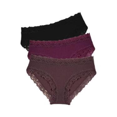 Imagem de Conjunto De Calcinhas De Renda Sexy Para Mulheres Em Algodão Floral Ba