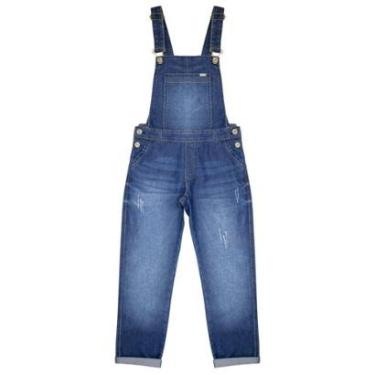 Imagem de Jardineira Juvenil Look Jeans Calça Jeans - UNICA - 10-Masculino