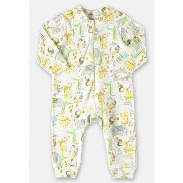 Imagem de Macacão Bebê Menino Manga Longa Estampado Safari Up Baby-Masculino
