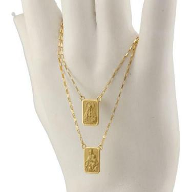 Imagem de Escapulário Tradicional 8x12 60 Cm Tijo .85 Sf Ouro 18k - JOIE JOIAS F